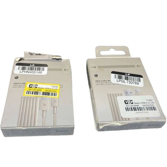 Genuine Beats USB‑C to USB‑A Woven Cable 1.5m – Surge Stone - Lot of 2- Box Wear - Picture 7 of 11